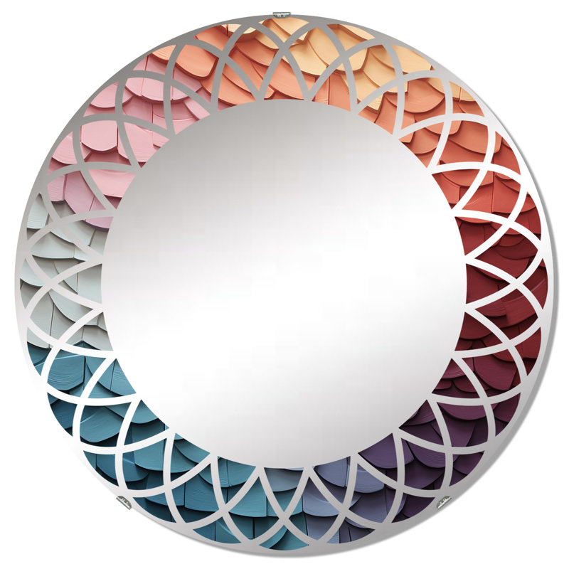 Mortemart - Miroir mural moderne rond, 32 po x 32 po