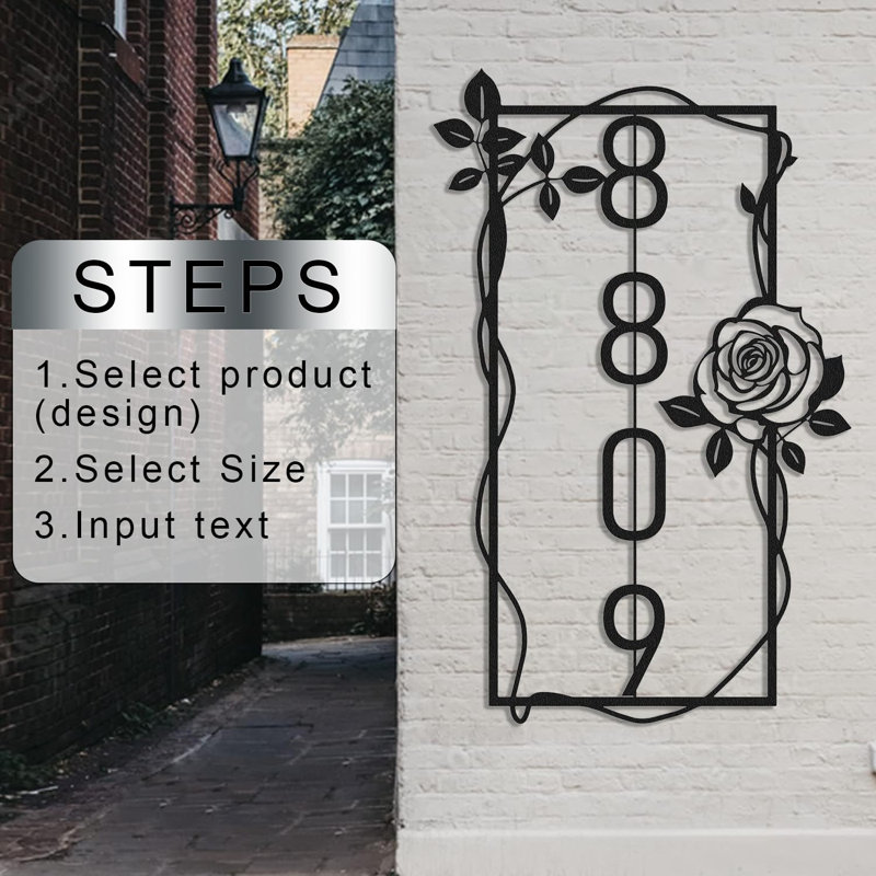 Décoration murale d'extérieur personnalisée, H 18 po x l 11 po x P 0,05 po, Oui
