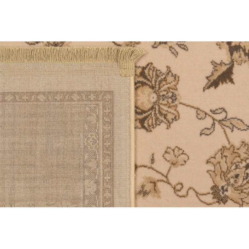 Tapis de surface ivoire en laine brillante Hermione, Rectangle 6 pi 7 po x 9 pi 10 po