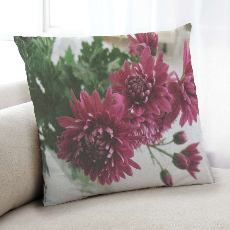 Coussin Plants Flower 66, Microsuède