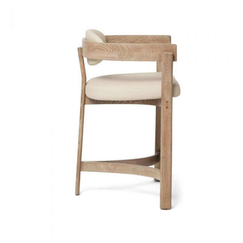 Granville Counter Stool, Cream Seat/Brown Frame
