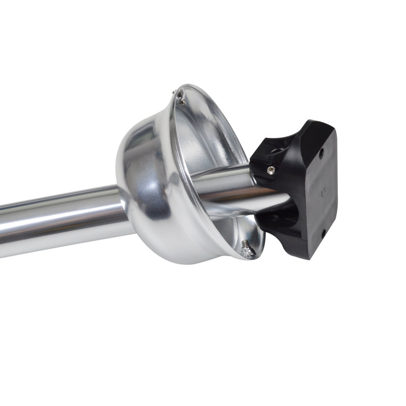 Adjustable Chrome Aluminum Curved Shower Rod, 45-72 Inches