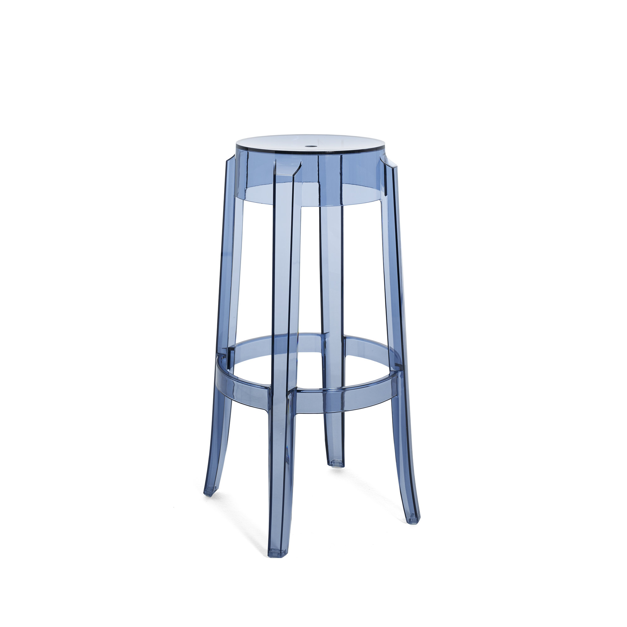 Charles Backless Outdoor Bar Stool, 29.53", Powder
