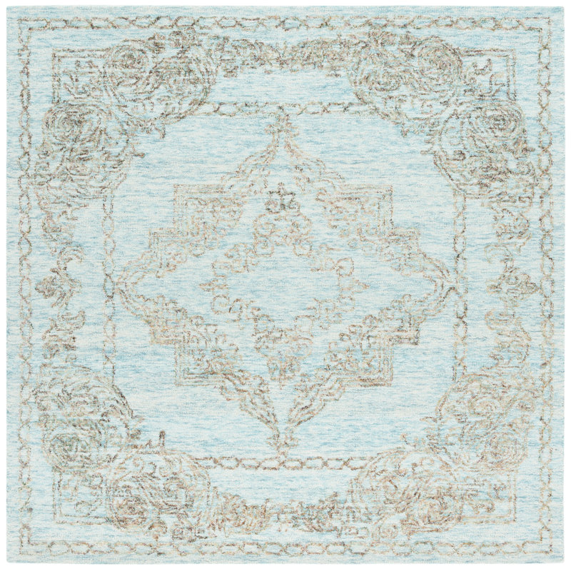 Metro Hand Tufted Wool Pile Oriental Rug, Square 6'