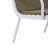 Set Of 2 Outdoor Patio Club Chair, PP White Frame With Green Cushion