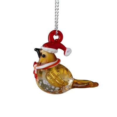3cm Glass Birds Holiday Shaped Ornament