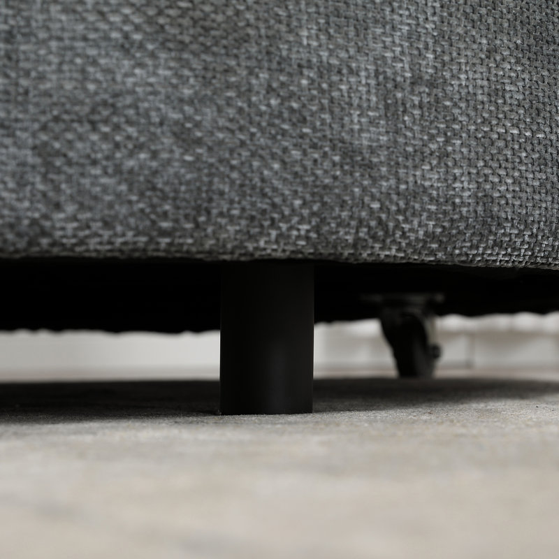 Chaise longue d'intérieur surdimensionnée à housse, Gris anthracite