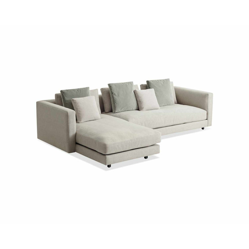 Hands Down Chaise Sectional, Landa Stone, Left Hand Facing