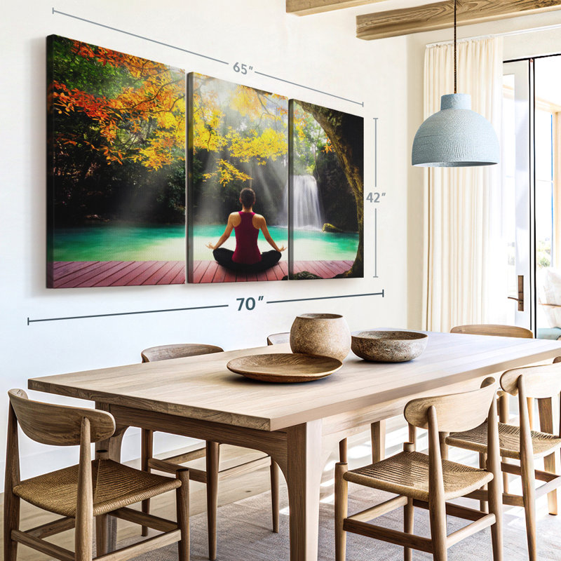 " Nature Zen Yoga ", 42" H x 65" W x 1.25" D