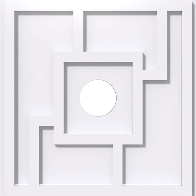 34"OD x 6"ID x 11 3/4"C x 1"P Knox Architectural Grade PVC Contemporary Ceiling Medallion
