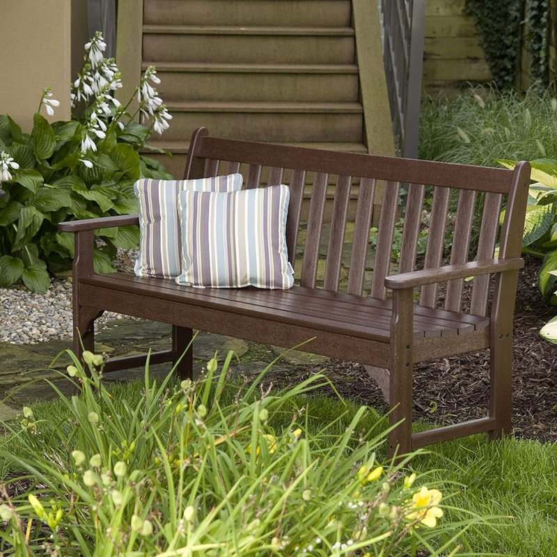 60" Bench, Mahogany,24"D X 60.5"W X 35.25"H,Brown