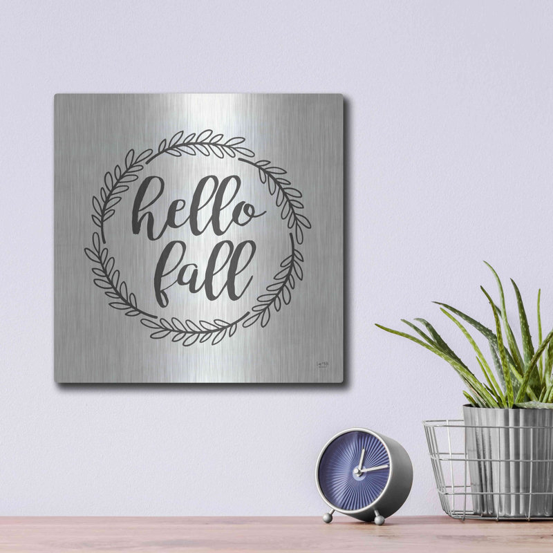 «Hello Fall Simple» par Lux + Me Designs, art mural, H 12 po x l 12 po