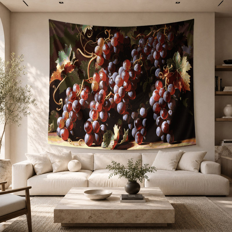 Tapisserie murale «Fruit Grape Red Globe», 26 po x 36 po