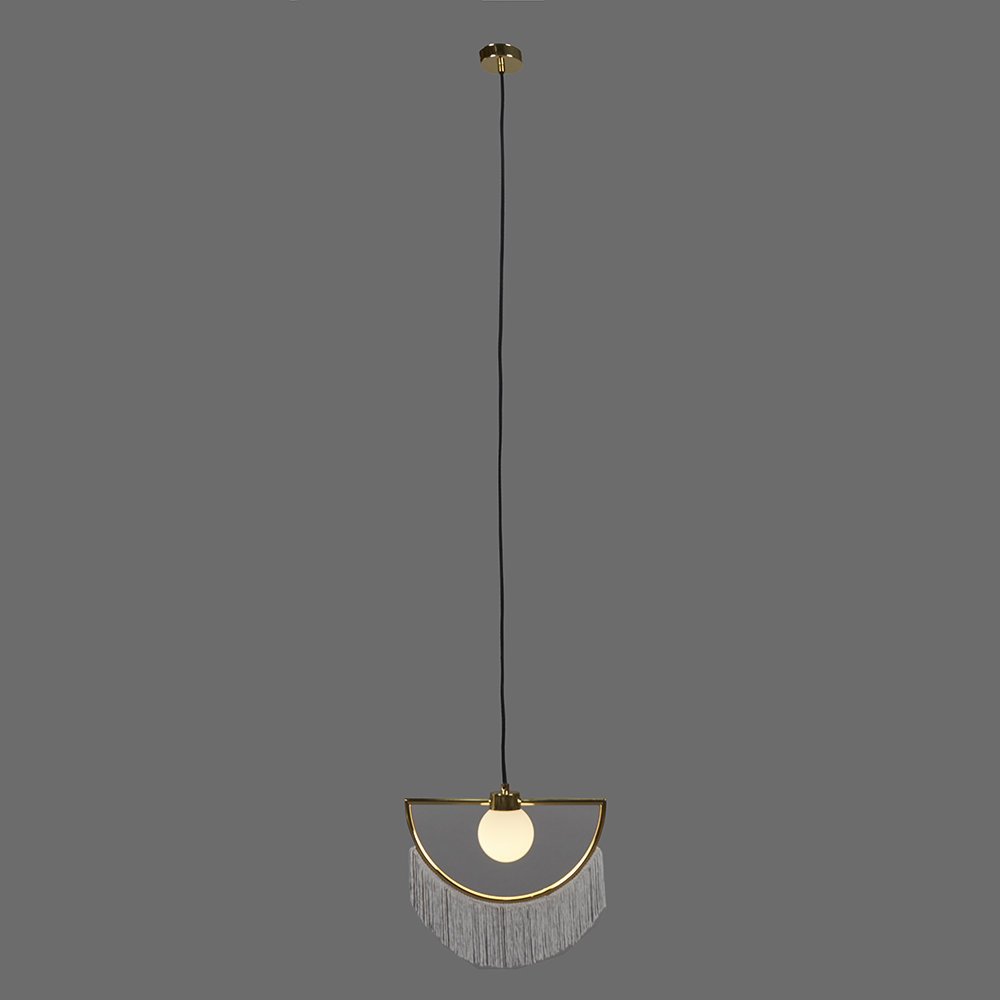 1 - Light Polished Brass Unique/Statement Pendant