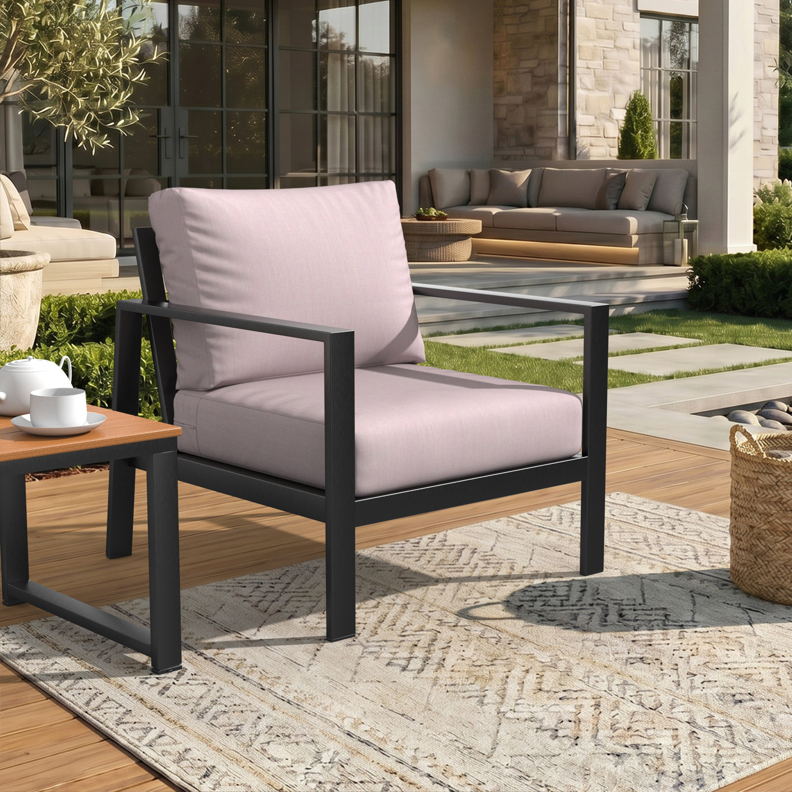 Lani 24" Sunbrella® Seat and Back Cushion, Sunbrella® Play Cameo