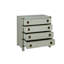 Commode 4 tiroirs Tawania, blanc cassé vieilli