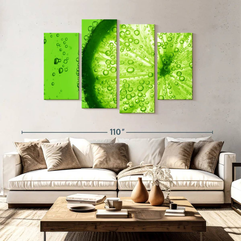 Yarlin Lime Slice, 54" H x 84" W