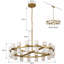 Lustre en albâtre doré à 32 lumières en forme de roue de chariot de 81 cm (32 po) pour îlot de cuisine
