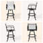 29.55" Outdoor Aluminum Swivel Bar Stools with Sunbrella Fabric-1196380314