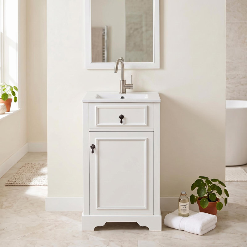 Meuble-lavabo sur pied 20 po avec lavabo en céramique