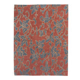 Red & Blue Contemporary Wool Silk Blend Rug - 8'11"" x 11'11""