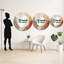 Radmen Orange Impressions I - grand miroir à collages abstraits, miroir mural rond rond jaune, reproduction d'art en métal-1547417852
