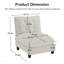 Canapé 73 sans accoudoirs en chenille beige-399388226