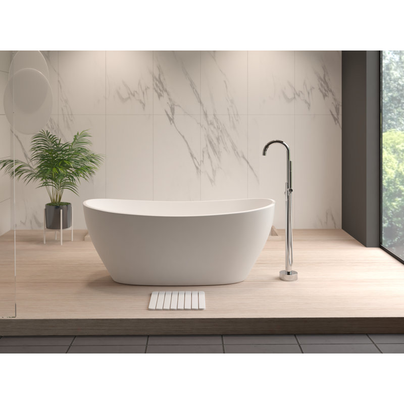 Tapis de bain Diatomite Stone, terre à diatomées à séchage rapide - blanc, petit, Blanc, Petit (L 16 po x l 12 po)
