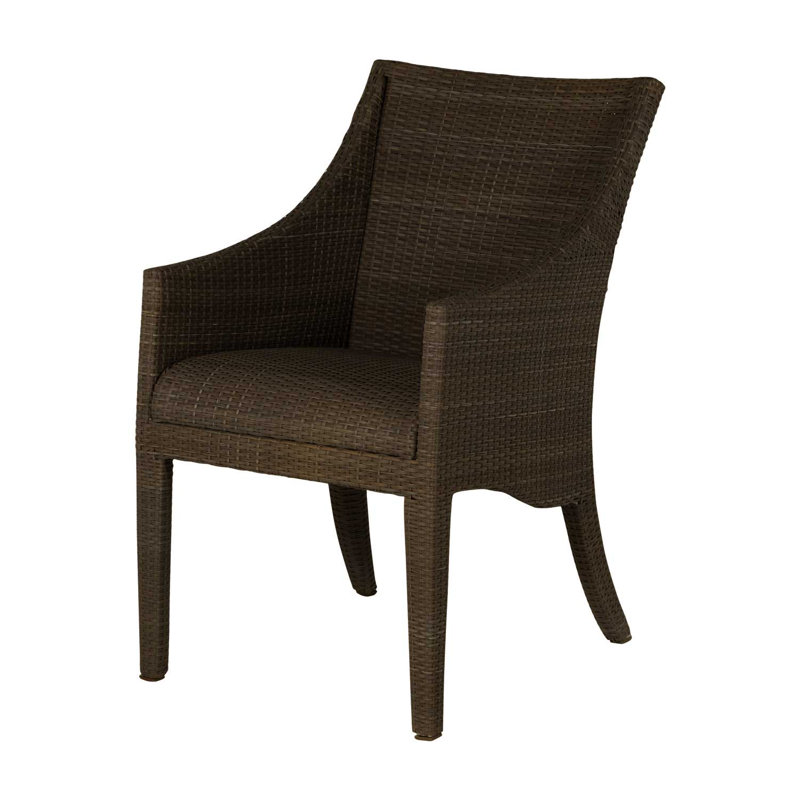 Outdoor Dining Armchair, Black Walnut