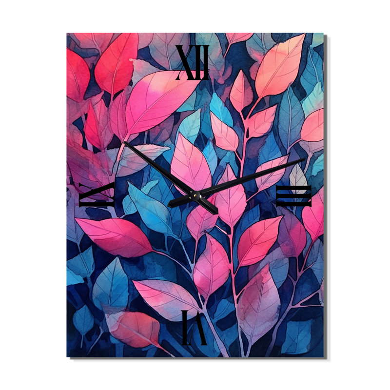 Horloge murale rose et bleu Harmony I, Petit