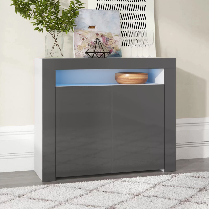 Dina 106.5cm Sideboard, Grey, Yes