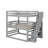 Full Size Triple Bunk Bed With Staircase-558399451