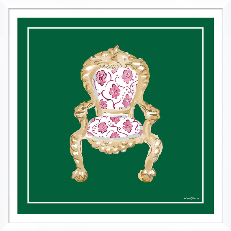 Palace Chair In Jade Giclee Print by Dana Gibson