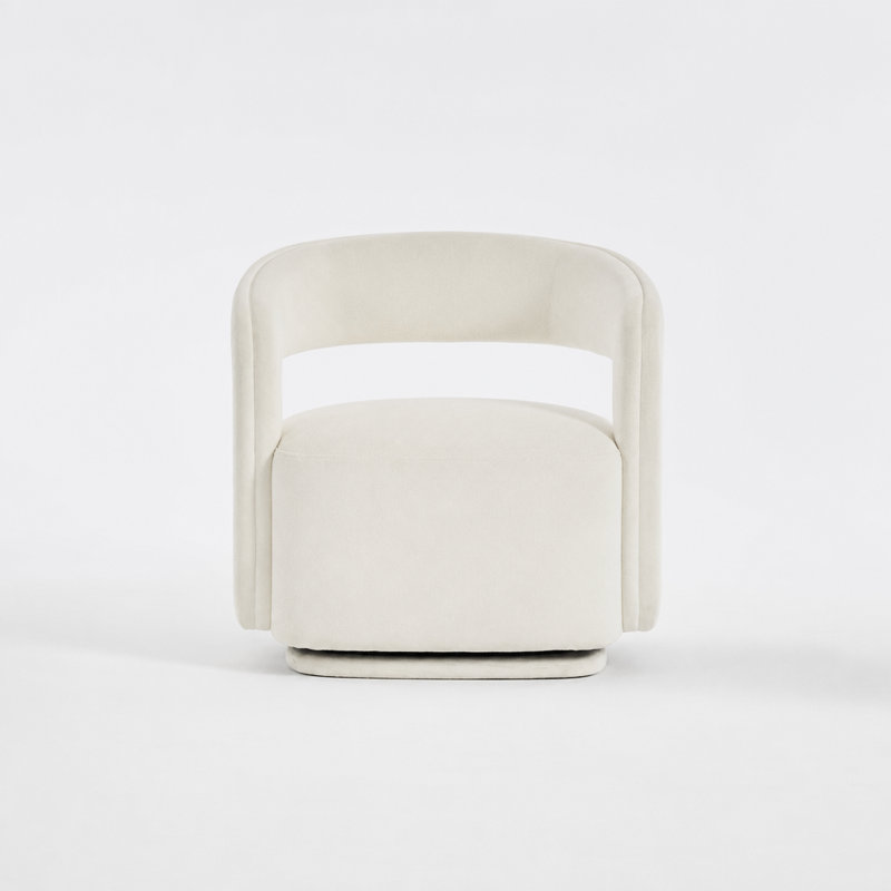 Fauteuil d'appoint pivotant en chenille souple avec dossier incurvé et dossier ergonomique confortable avec base pivotante robuste Dimensions généreuses du siège