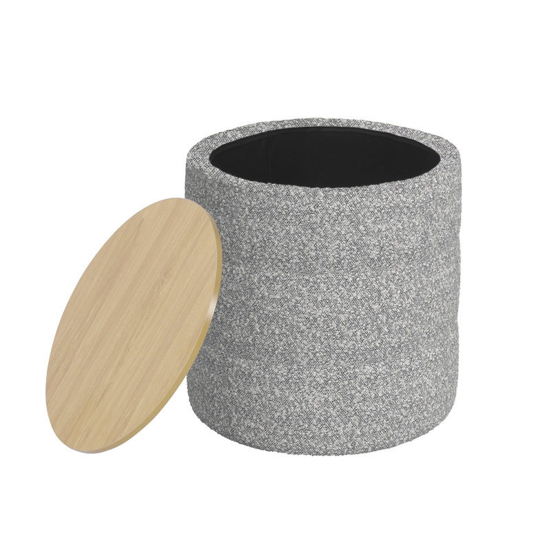 Repose-pieds avec rangement Homepop, Gris