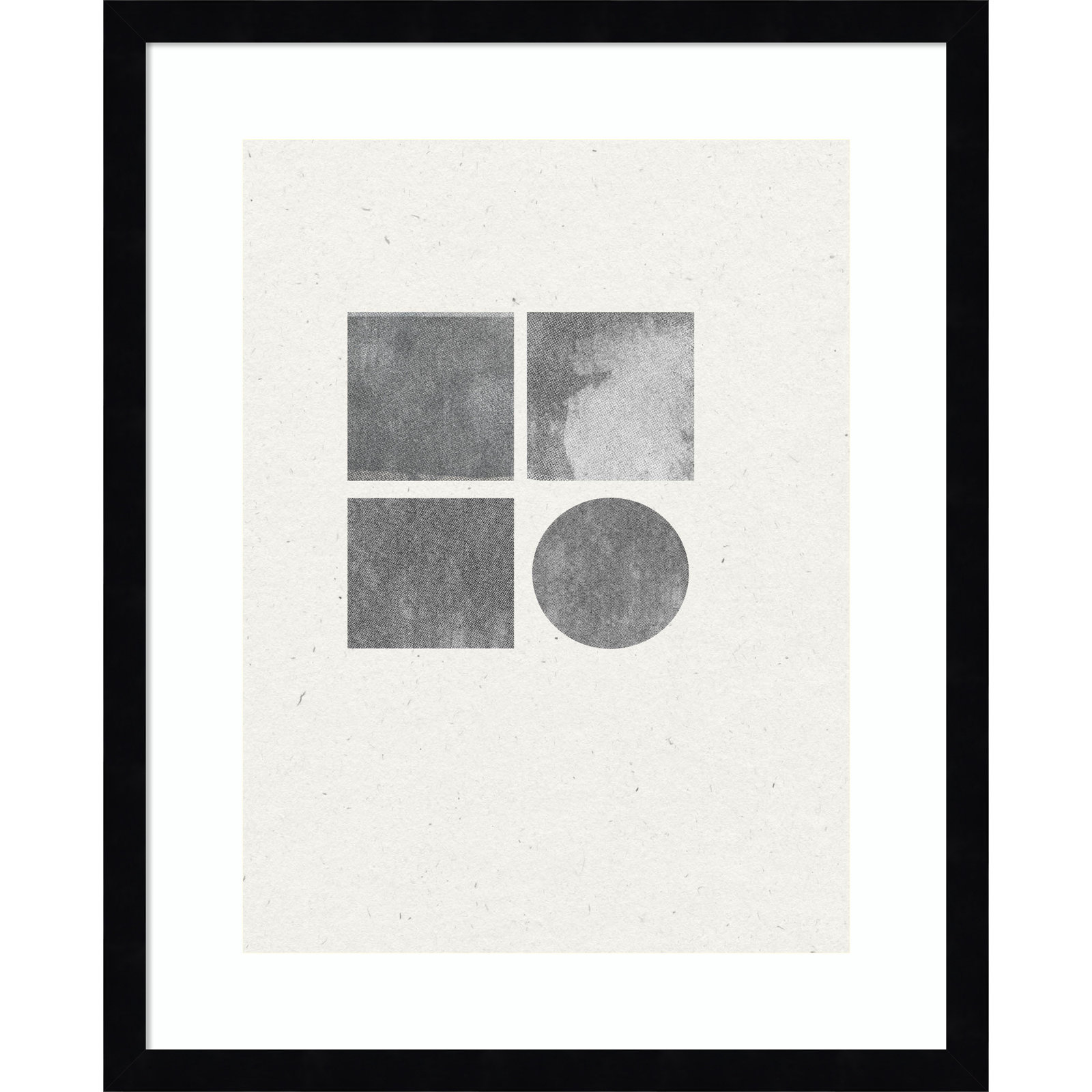 Giese "Paper Collage No. 2" Print, Black, 21" H x 17" W