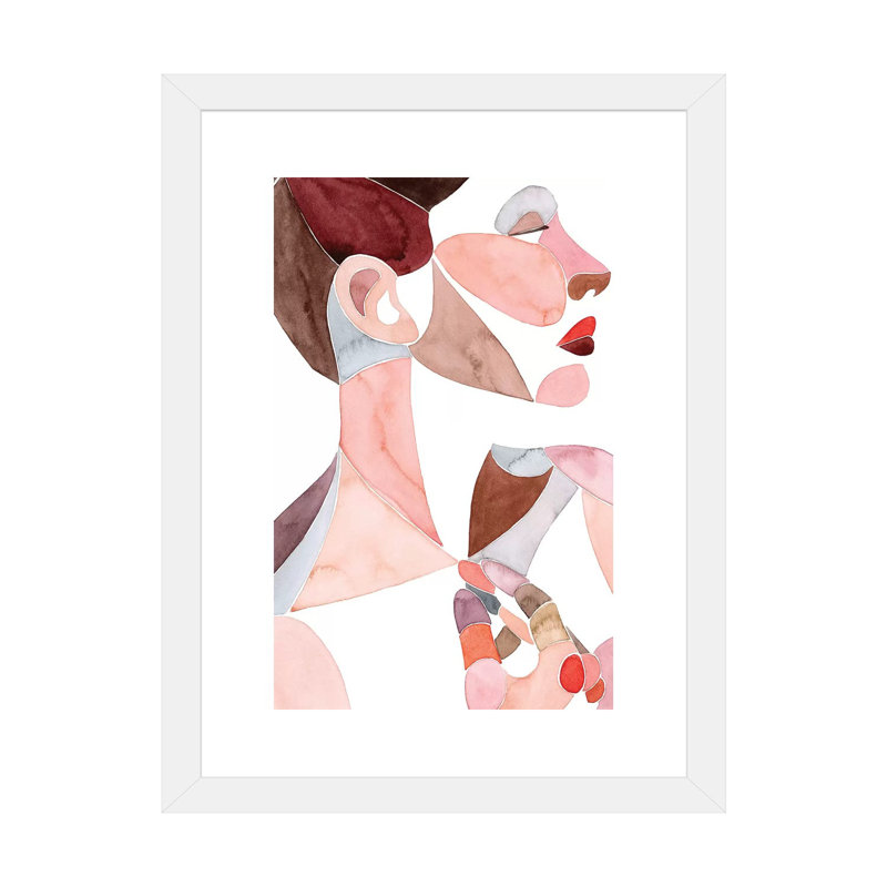 « Golden Age II » par Grace Popp-impression d’art graphique, H 32 po x l 24 po x P 1 po, Papier encadré blanc, Blanc