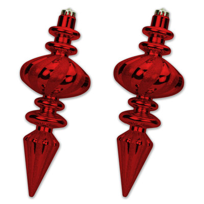 2 Piece Solid Finial Ornament Set