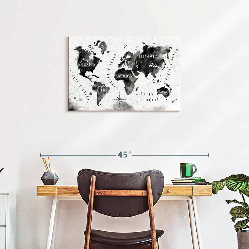 Aliaz Map, 20" H x 30" W