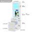 Tall Dressing Table with Motion Sensor 3-colour lighting, Foldable Cosmetic Mirror, Charging Socket,-629140543