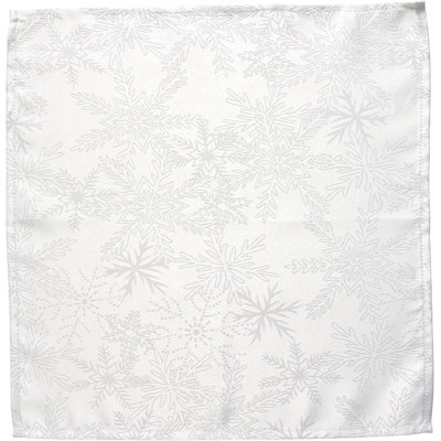 Alliviah Polyester Snowflake Square Napkin