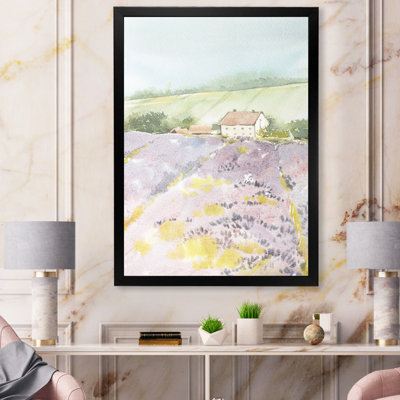 «Morning Sun Over The Lavender Field House I», reproduction sur toile