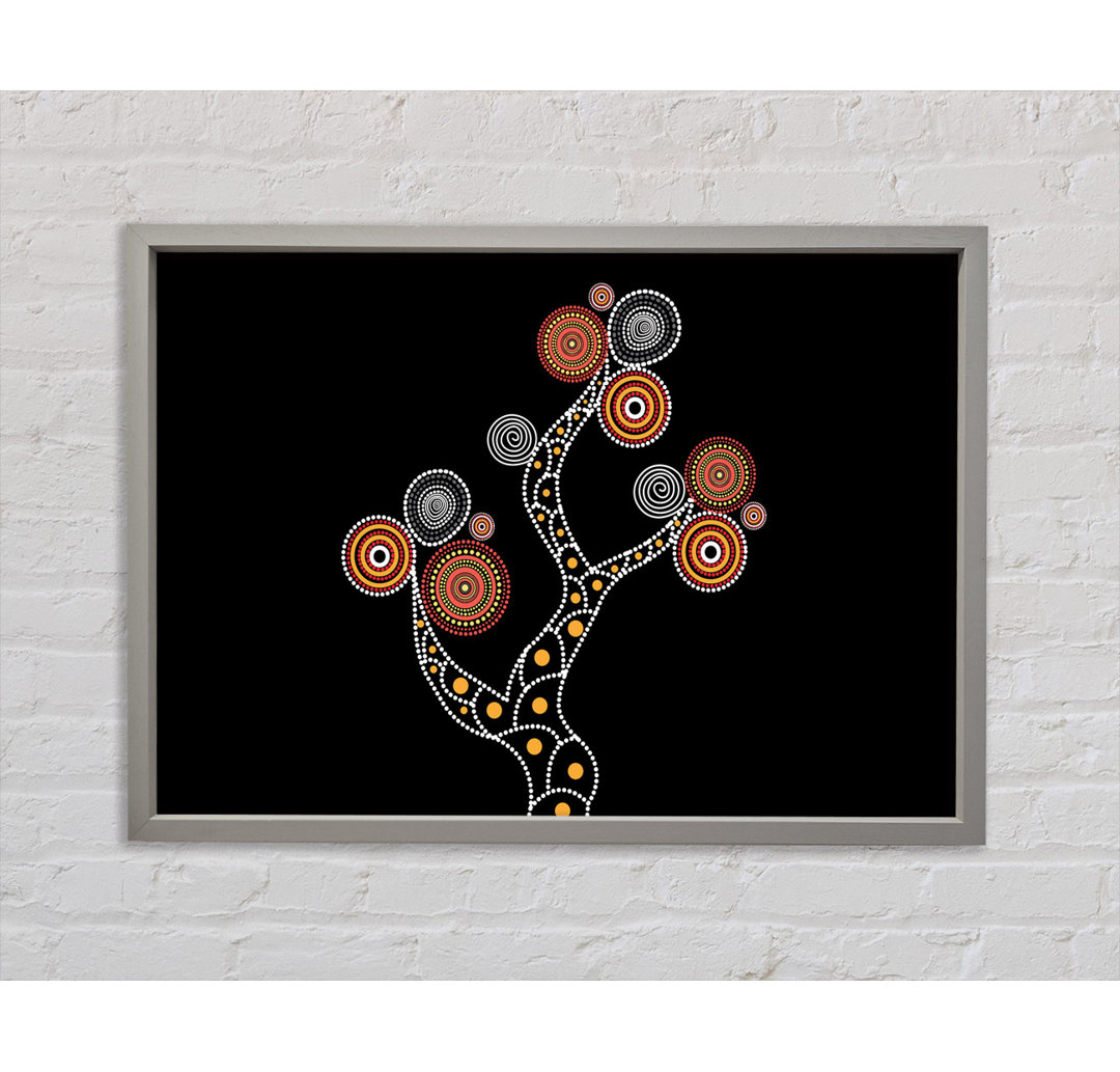 Aboriginal Tree 1 - Einzelner Bilderrahmen Kunstdrucke auf Leinwand