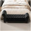 Banc de 64,5 po pour chaise longue capitonnée avec rangement et revêtement en velours -576370208