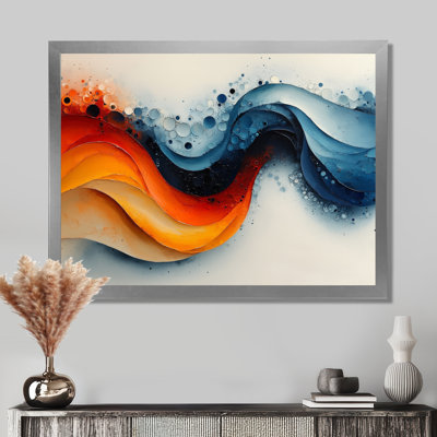 Fugue abstraite blanche et bleue en couleur III - spirales abstraites, art mural