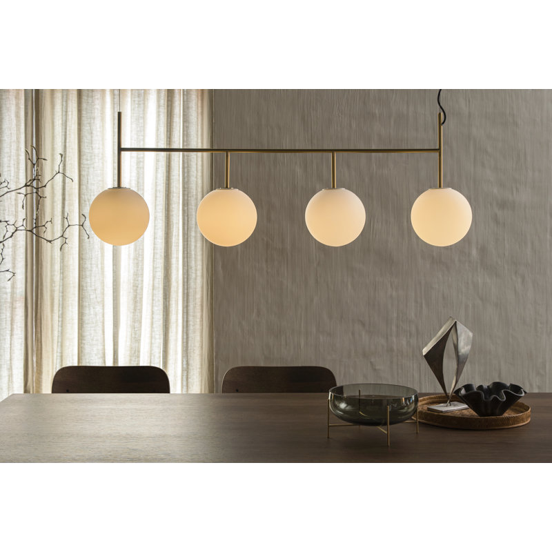 TR Bulb Series 4 - Light Pendant, Matte Opal, Polished Steel