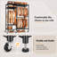 115.5 cm Adjustable Rolling Clothes Rack-1934533203