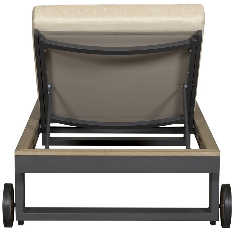 Michael Weiss Montecito 79" Long Reclining Single Chaise with Cushions, Toodaloo Natural