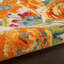 Tapis orange / beige / vert à motif floral Latarra-1231470110