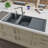 45.69'' L Double Bowl Granite Kitchen Sink-36903830